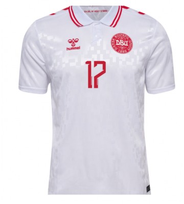 Danmark Victor Kristiansen #17 Udebanetrøje EM 2024 Kortærmet